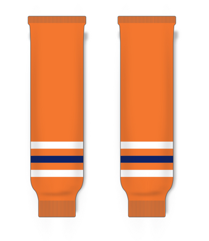 Athletic Knit (AK) HS630-369 2017 Edmonton Oilers Orange Knit Ice Hockey Socks