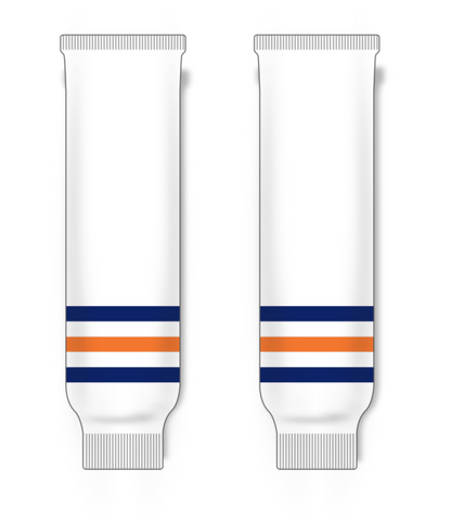 Athletic Knit (AK) HS630-371 2017 Edmonton Oilers White Knit Ice Hockey Socks