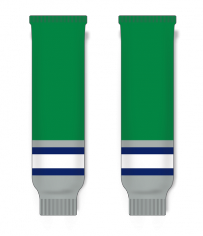 Athletic Knit (AK) HS630-945 Plymouth Whalers Kelly Green Knit Ice Hockey Socks