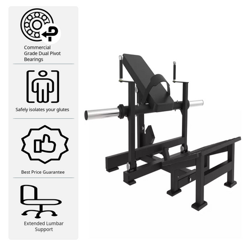 SFE Commercial Plate Loaded Hip Thrust Glute Machine (New)