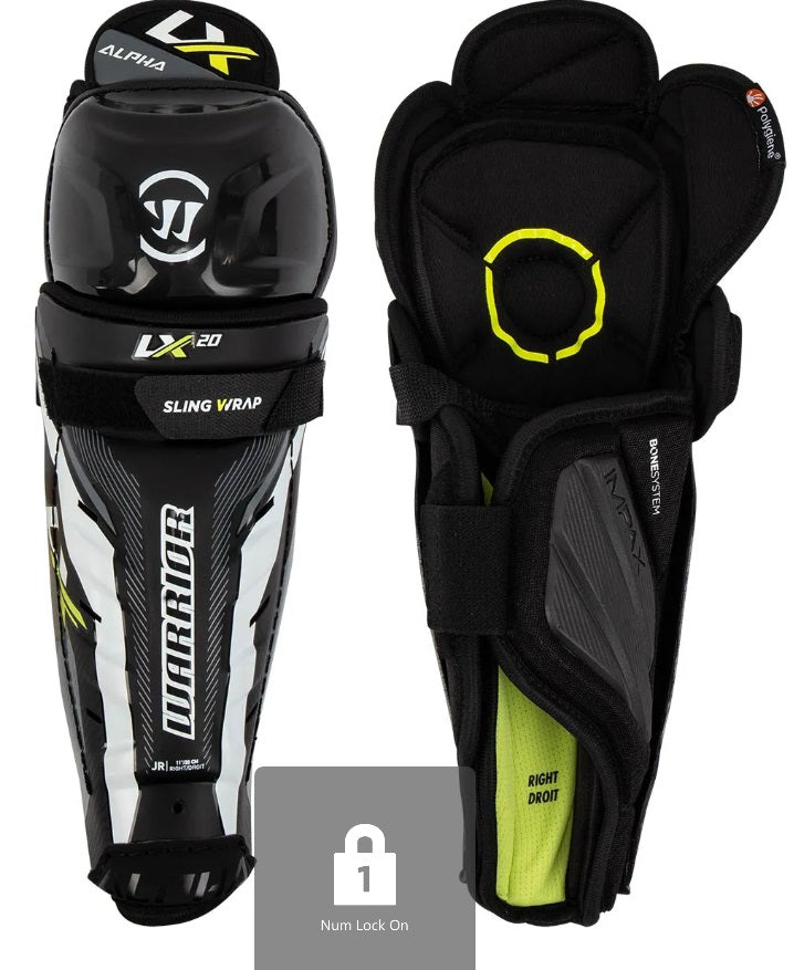 Warrior Alpha LX 20 Junior Shin Guards